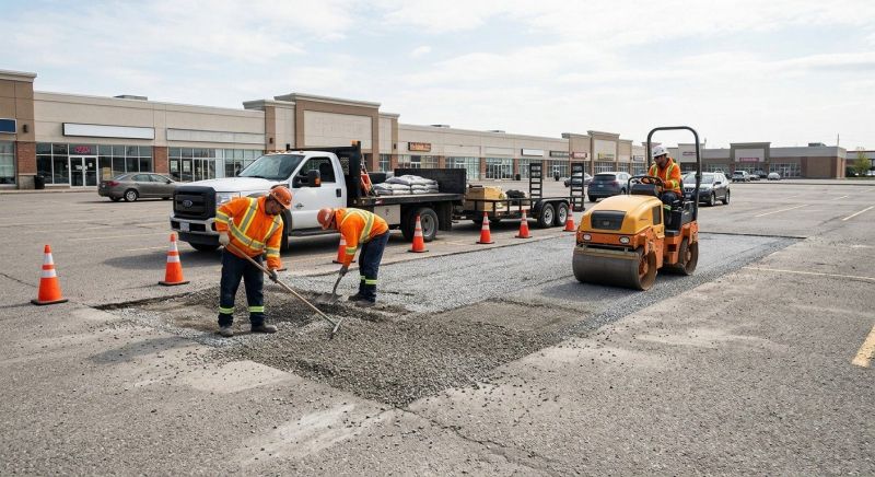Parking Lot Gravel Repair in Conroe, TX